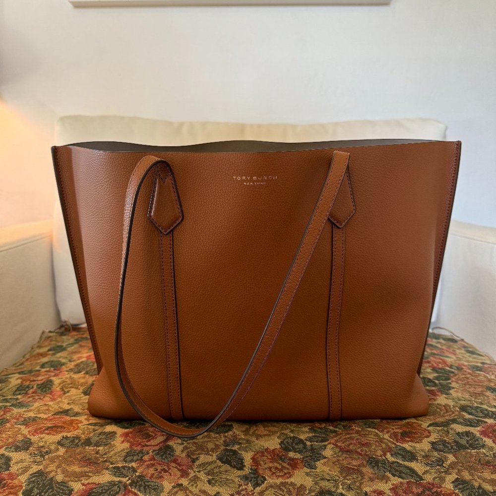 Tory Burch Perry Triple Compartment Tote Bag in Light Umber